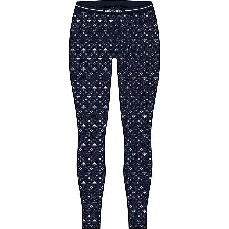 Leggign Icebreaker Merinos 260 Vertex Primera nieve (Midnight Navy/Snow/J) Mujer