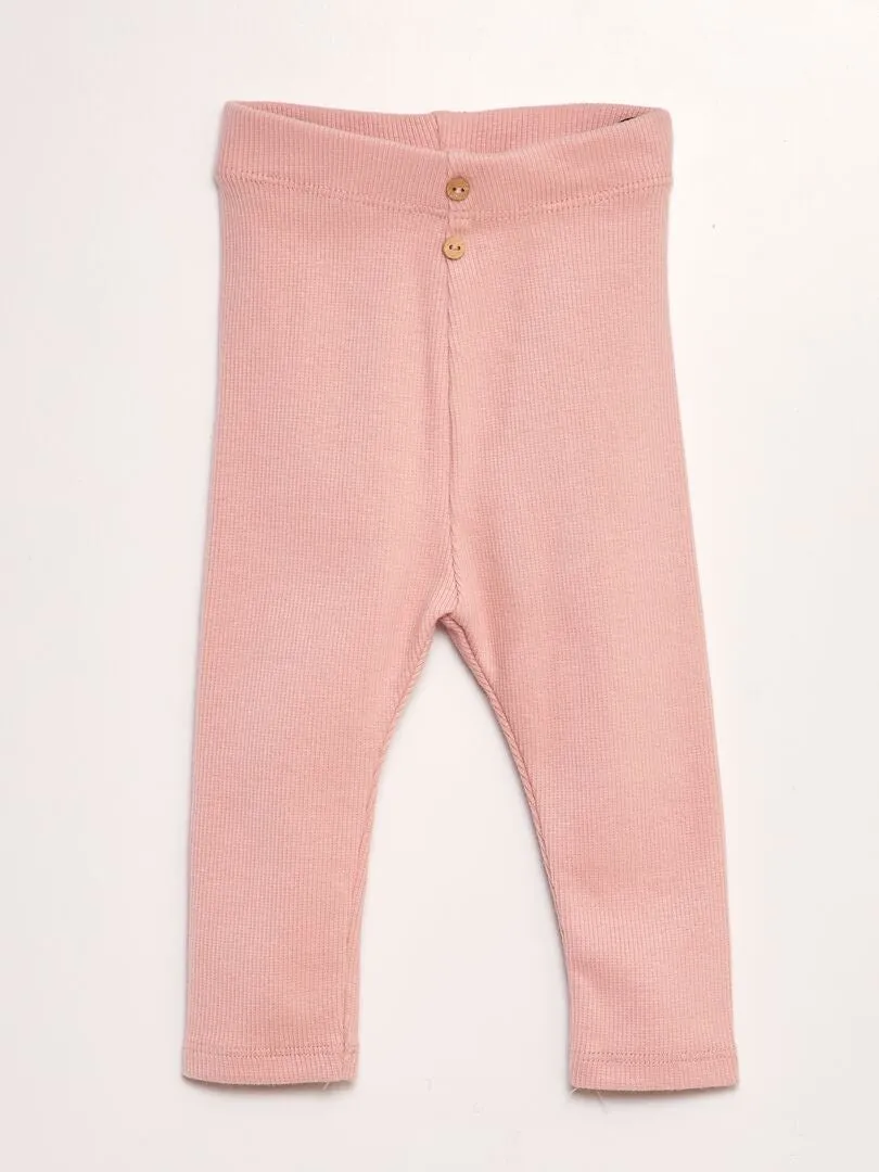 LEGGING LISO DE PUNTO DE CANALé  ROSA