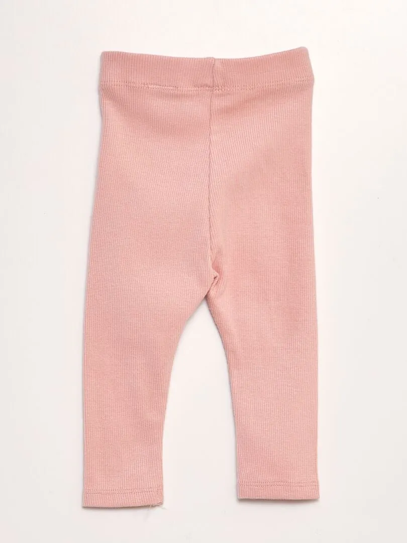 LEGGING LISO DE PUNTO DE CANALé  ROSA
