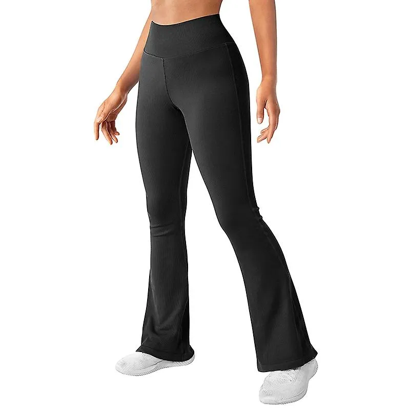 Leggings acampanados para mujer Pantalones casuales de entrenamiento de control de abdomen de cintura alta
