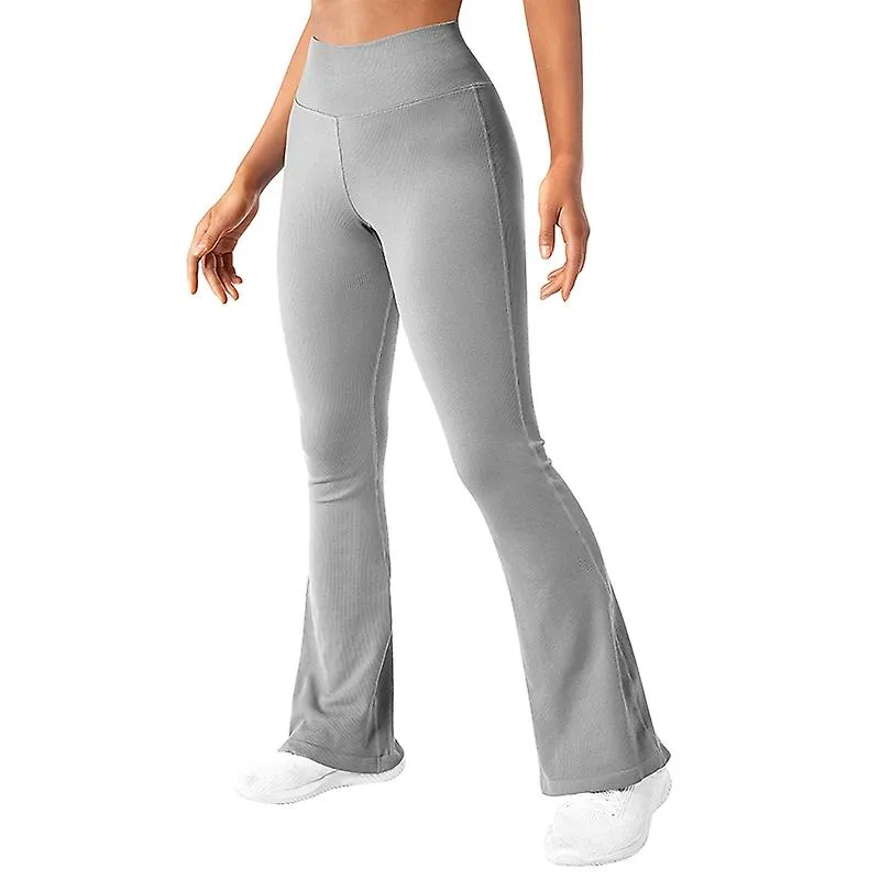 Leggings acampanados para mujer Pantalones casuales de entrenamiento de control de abdomen de cintura alta