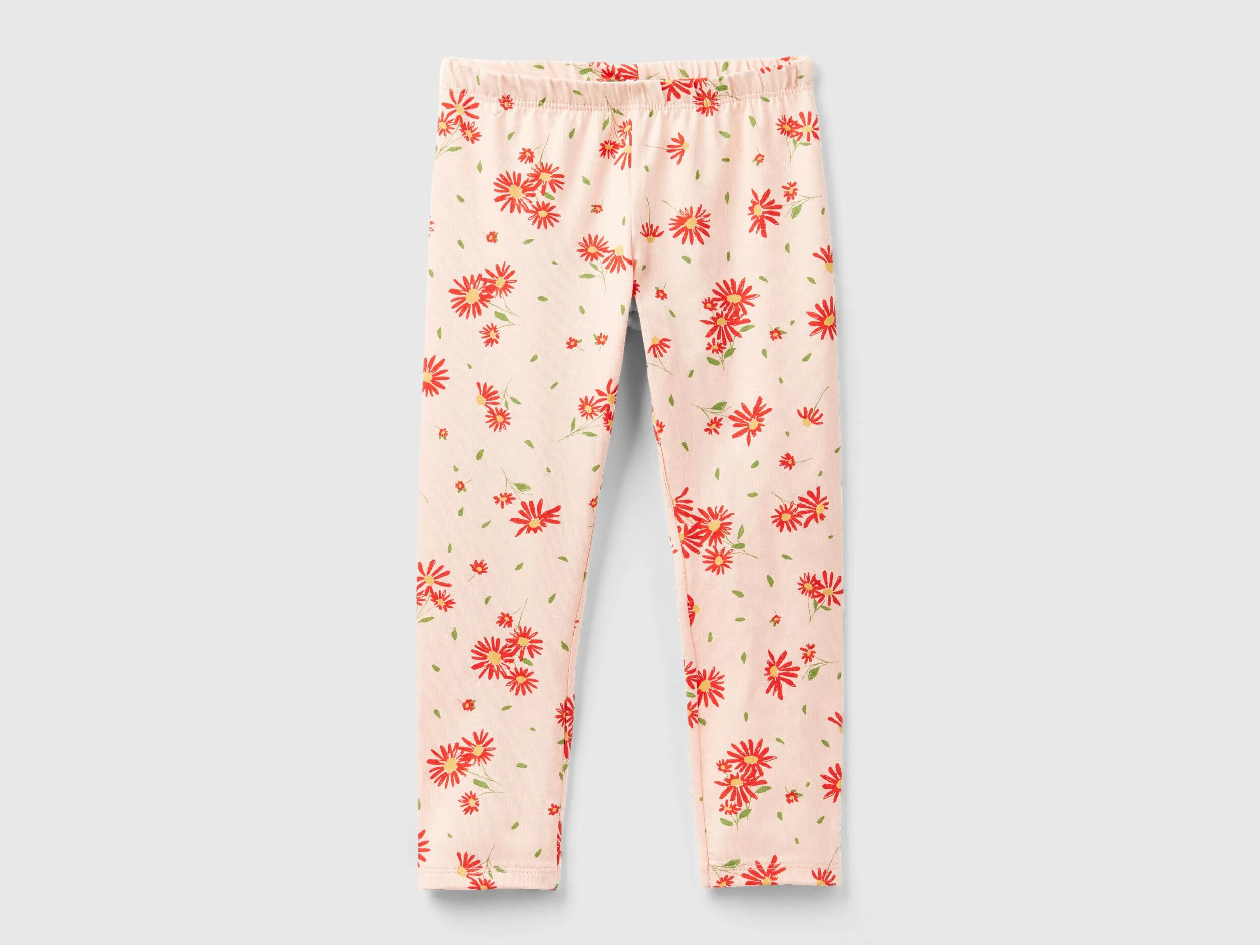 Leggings rosa palo con estampado floral