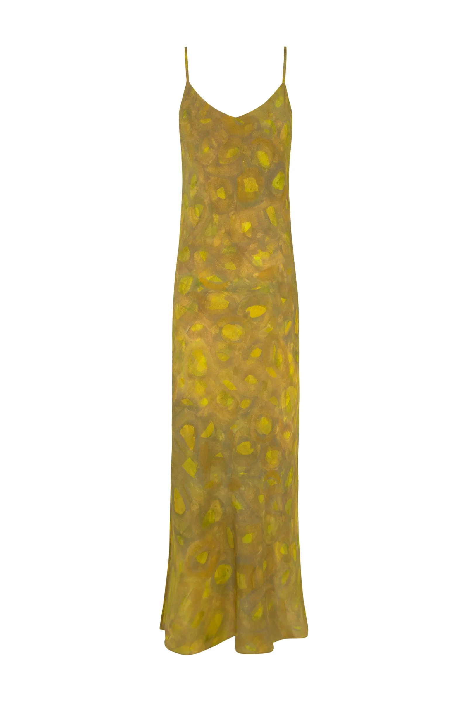 Lili, lima print silk slip dress