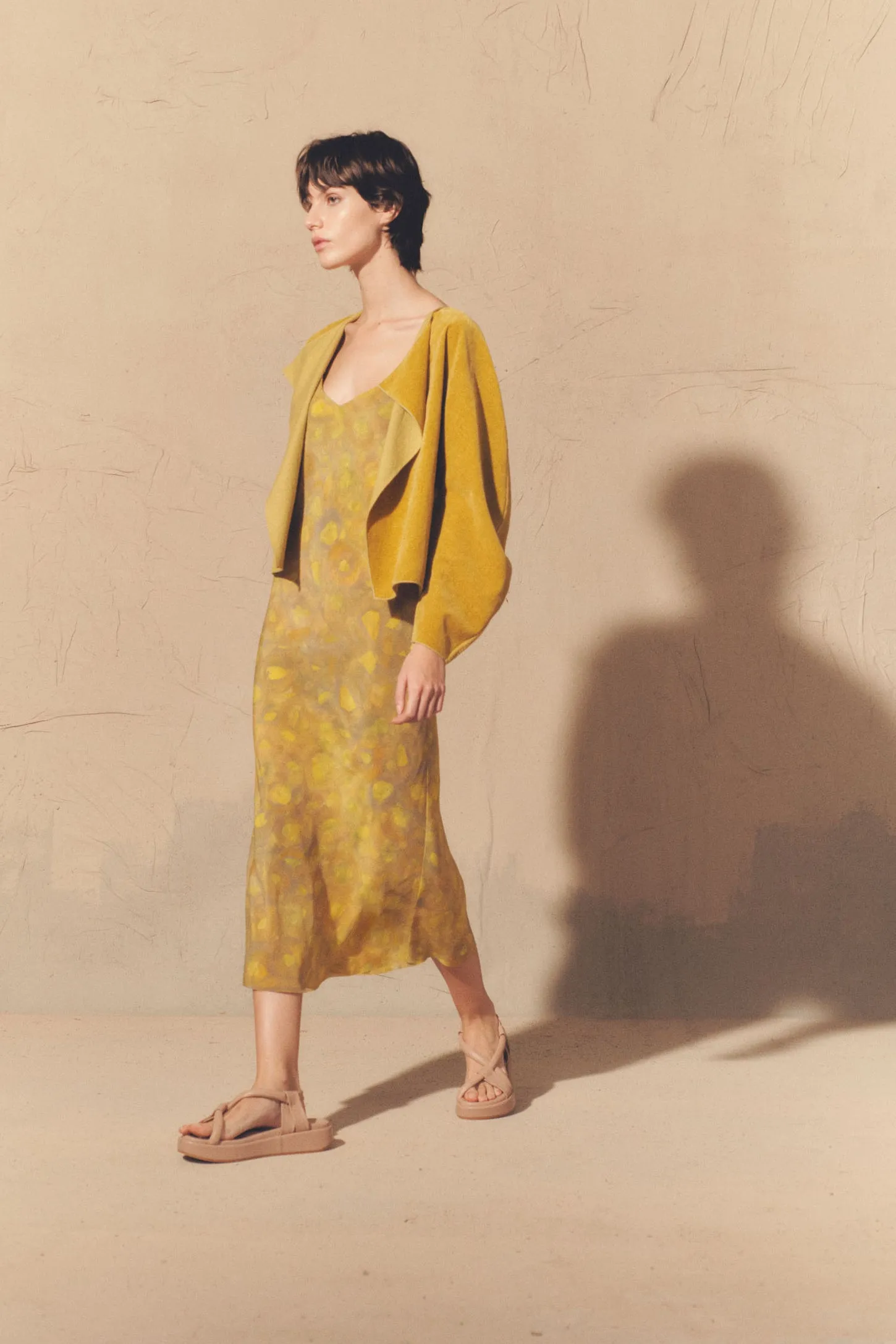 Lili, lima print silk slip dress