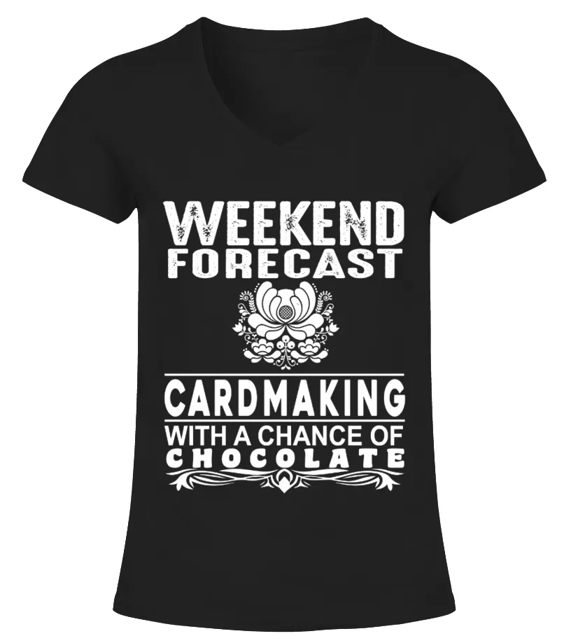 Limited Edition CARDMAKING WITH CHOCOLATE Camiseta cuello pico Mujer
