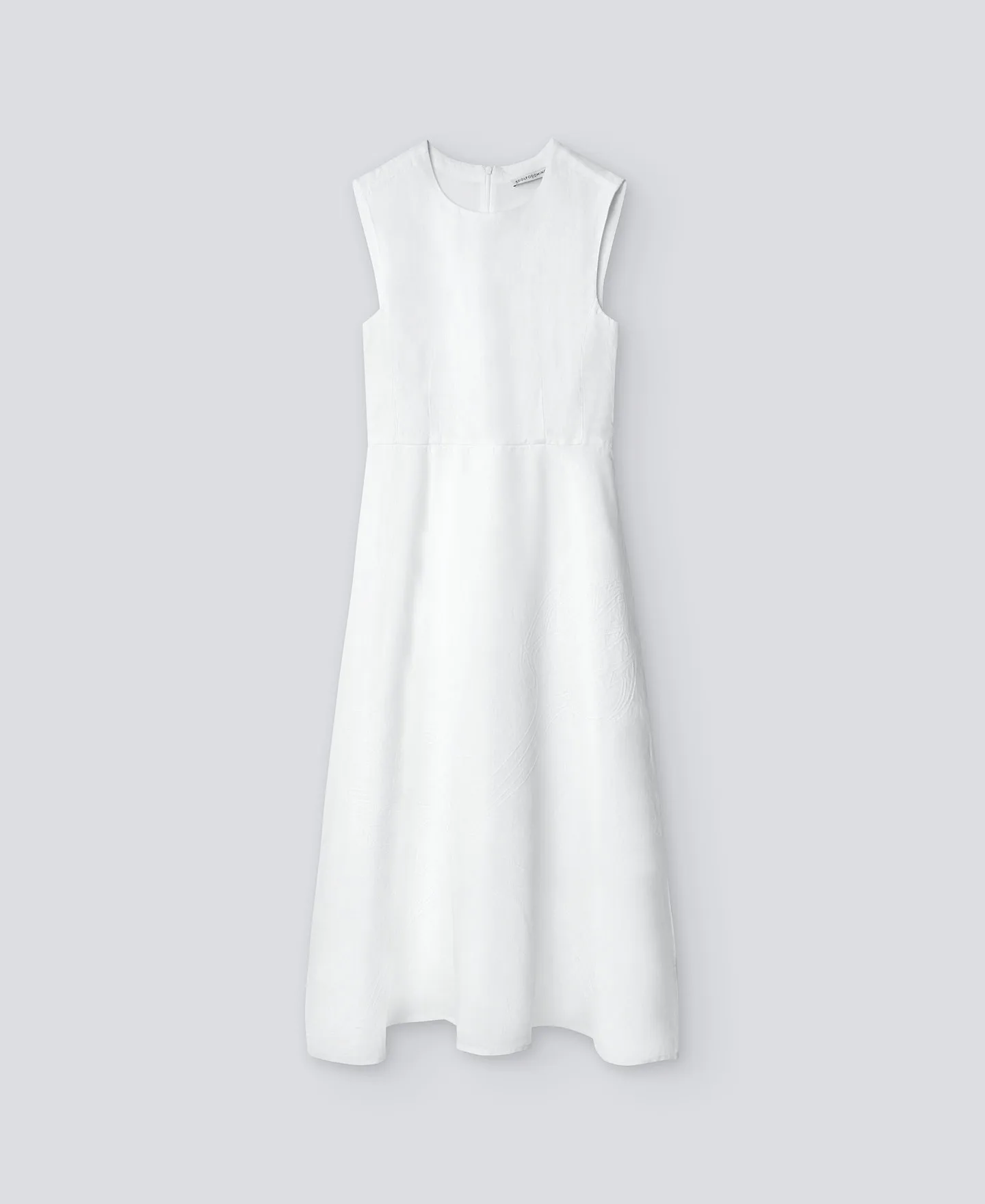 Linen and cotton midi dress woman