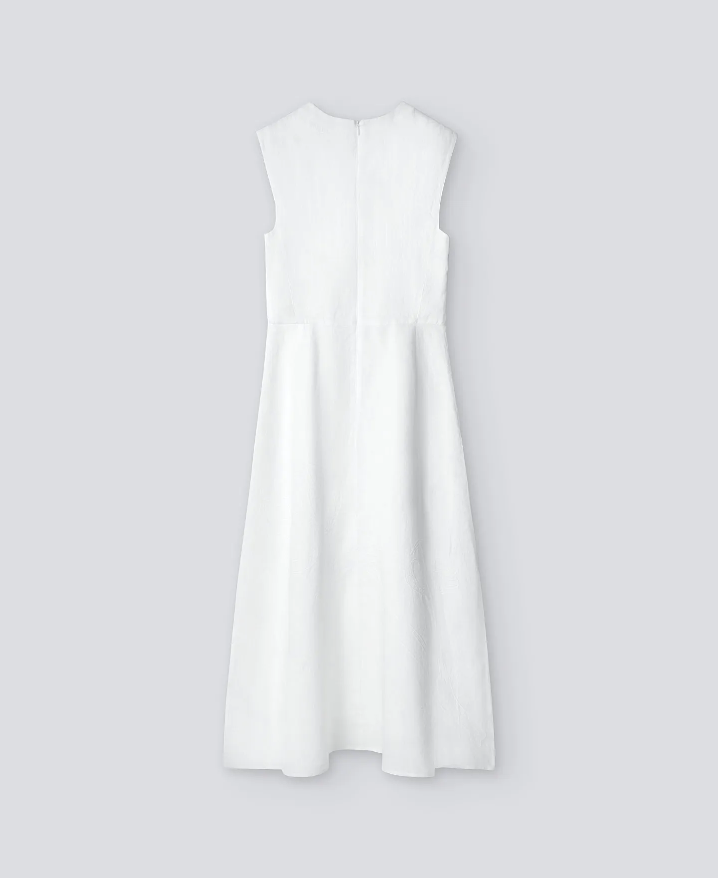 Linen and cotton midi dress woman