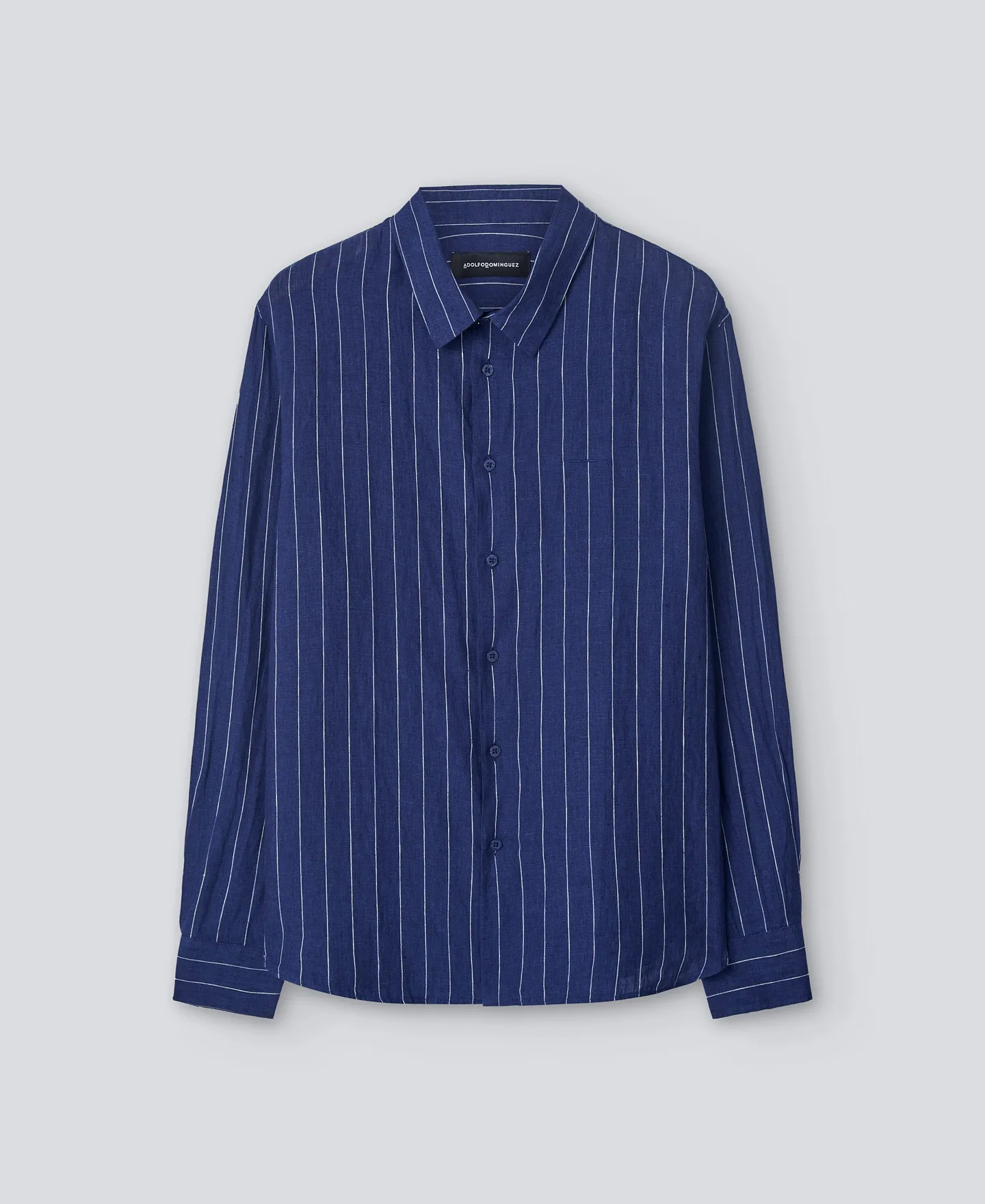 Linen striped shirt man