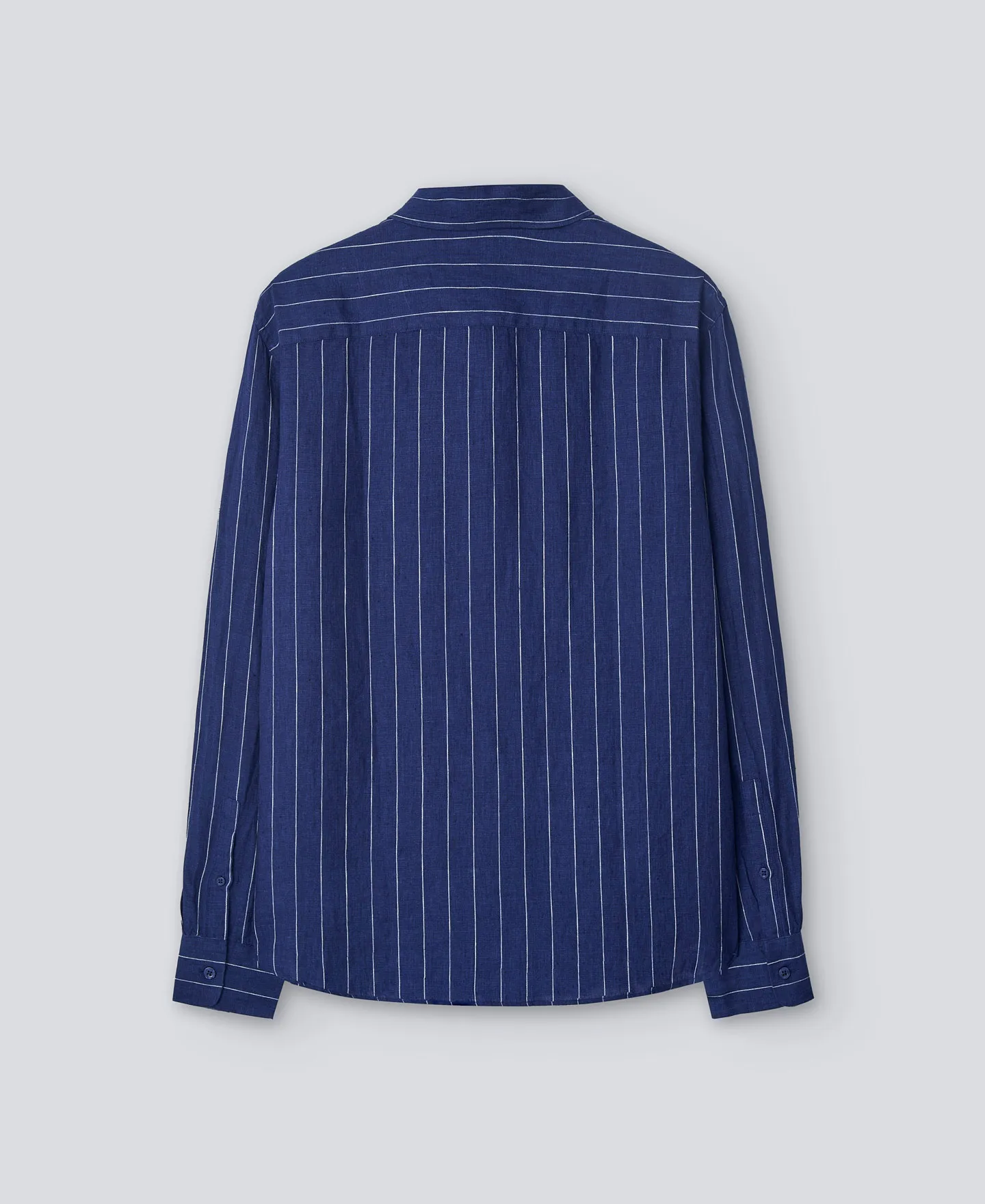 Linen striped shirt man