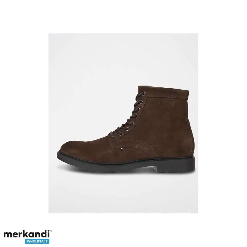 Lote de botines de cuero sintético y borreguito para hombre