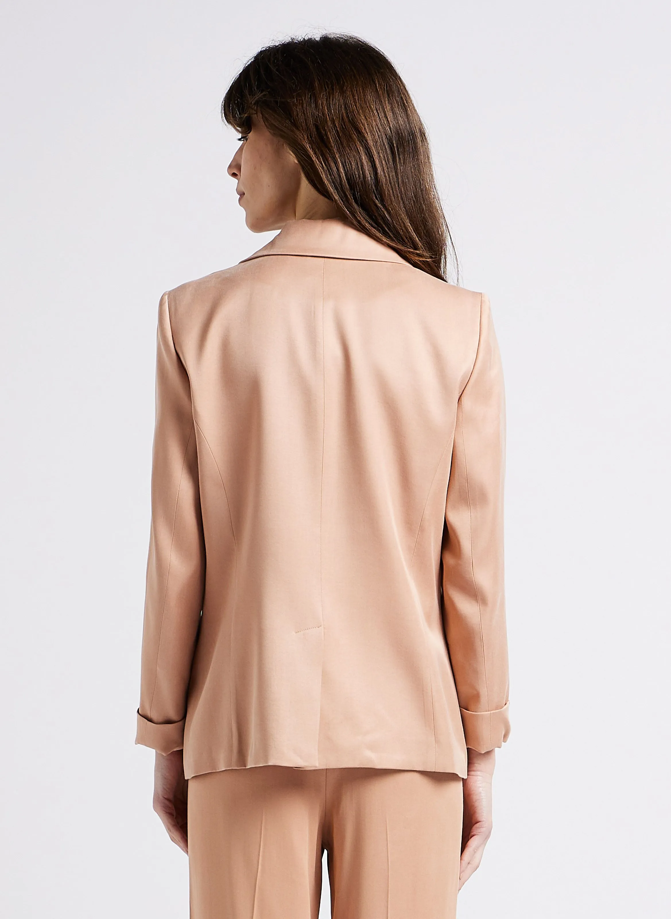 MAISON 123 ADELIA  CHAQUETA SASTRE RECTA EN ROSA