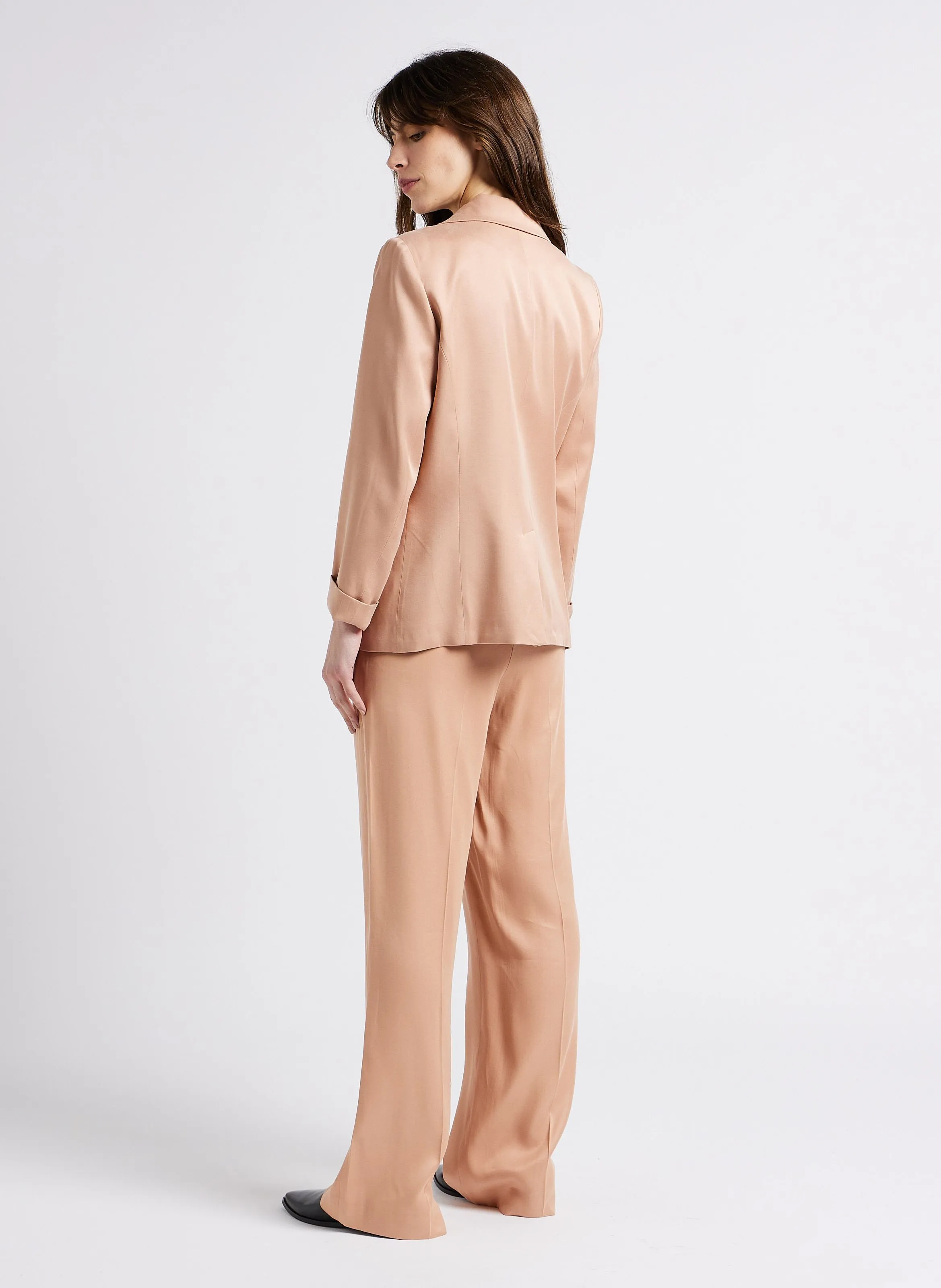 MAISON 123 ADELIA  CHAQUETA SASTRE RECTA EN ROSA