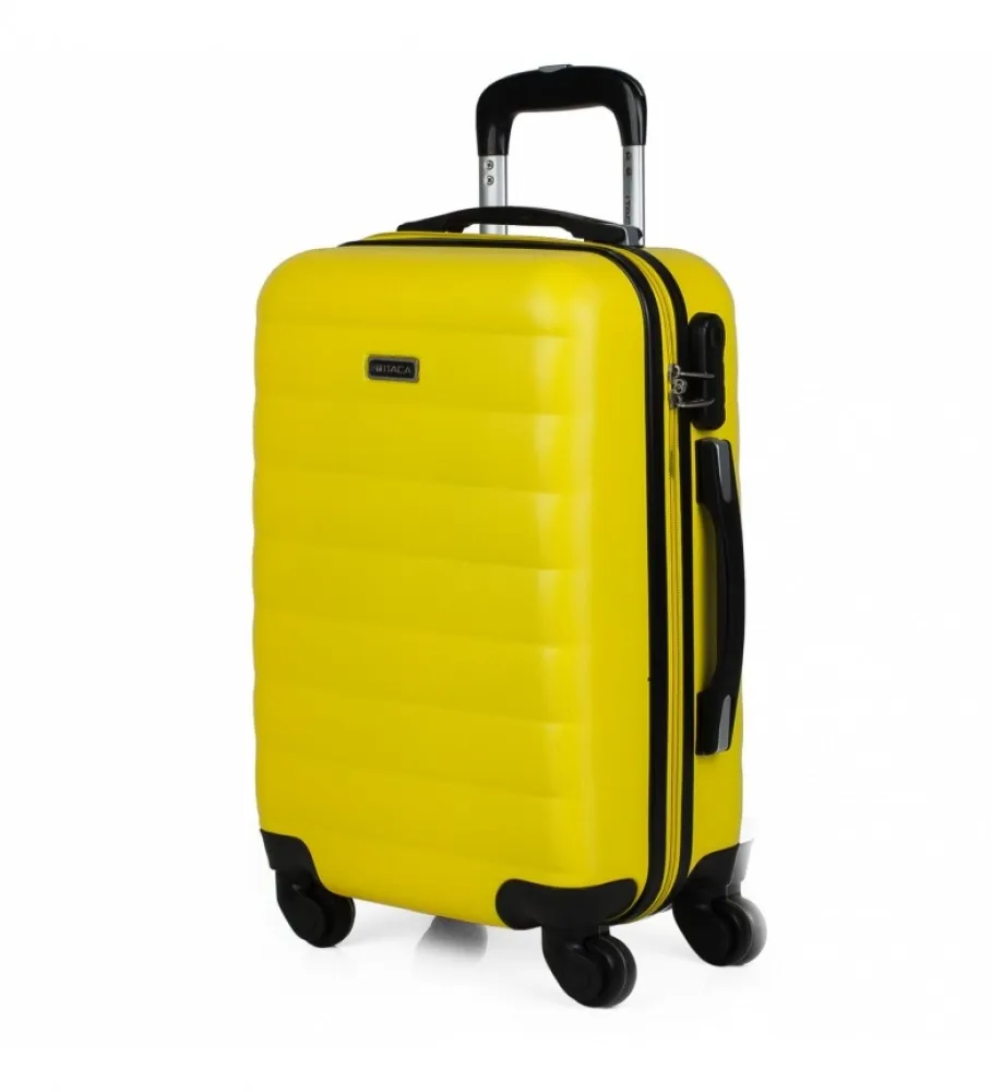 MALETA CABINA DE VIAJE RíGIDA 4 RUEDAS TROLLEY 71250 AMARILLO 55X38X20CM