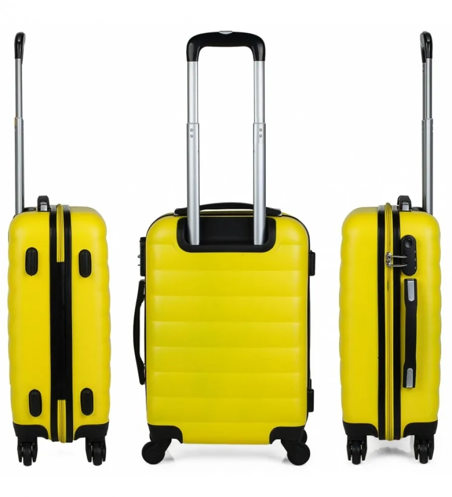 MALETA CABINA DE VIAJE RíGIDA 4 RUEDAS TROLLEY 71250 AMARILLO 55X38X20CM