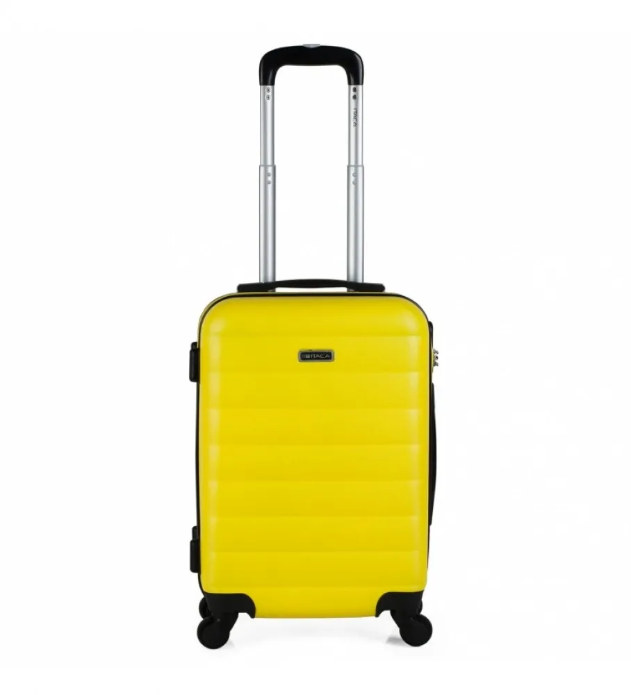 MALETA CABINA DE VIAJE RíGIDA 4 RUEDAS TROLLEY 71250 AMARILLO 55X38X20CM