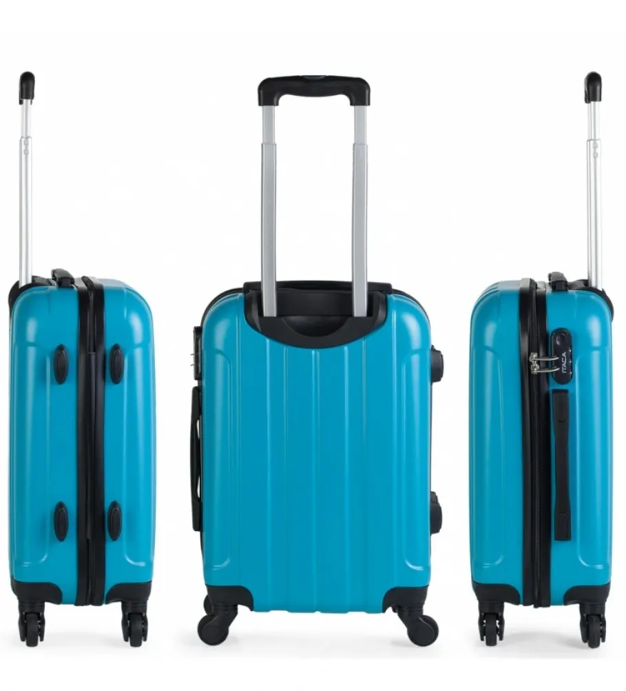 MALETA CABINA RíGIDA 4 RUEDAS 771150 TURQUESA 55X37X20CM