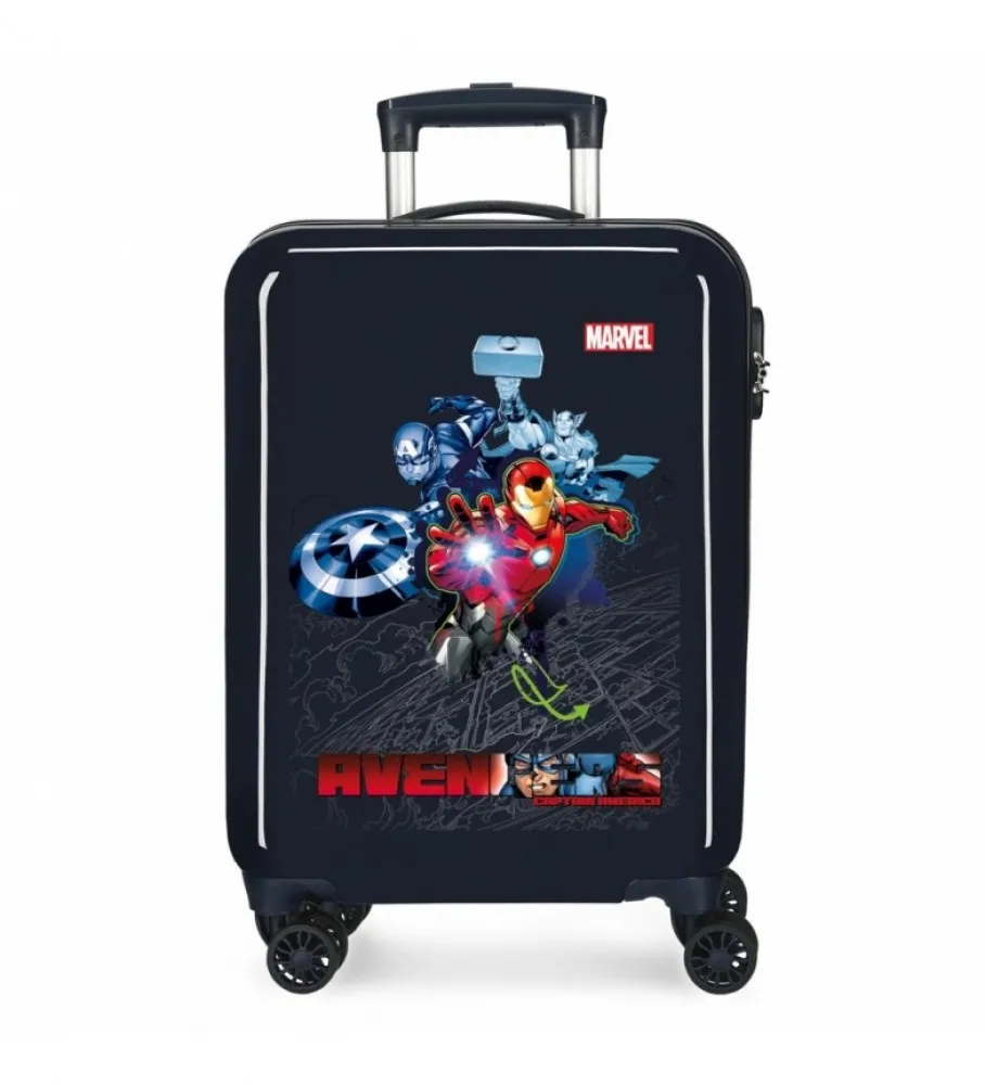 MALETA DE CABINA AVENGERS ARMOUR UP RíGIDA AZUL 38X55X20CM