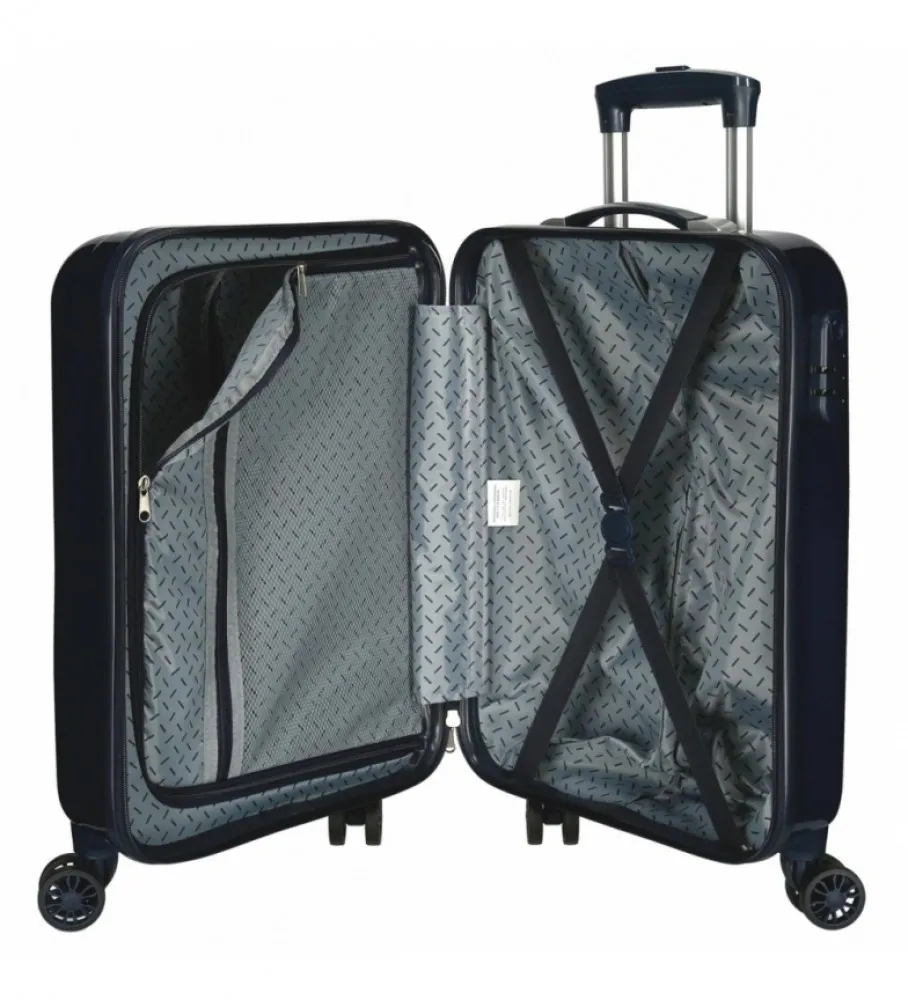 MALETA DE CABINA AVENGERS ARMOUR UP RíGIDA AZUL 38X55X20CM