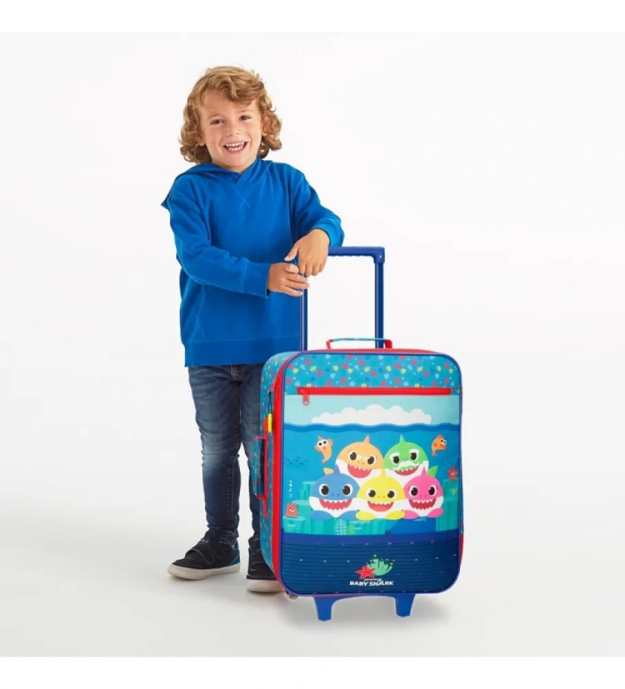MALETA DE CABINA  BABY SHARK HAPPY FAMILY 35X50X18CM