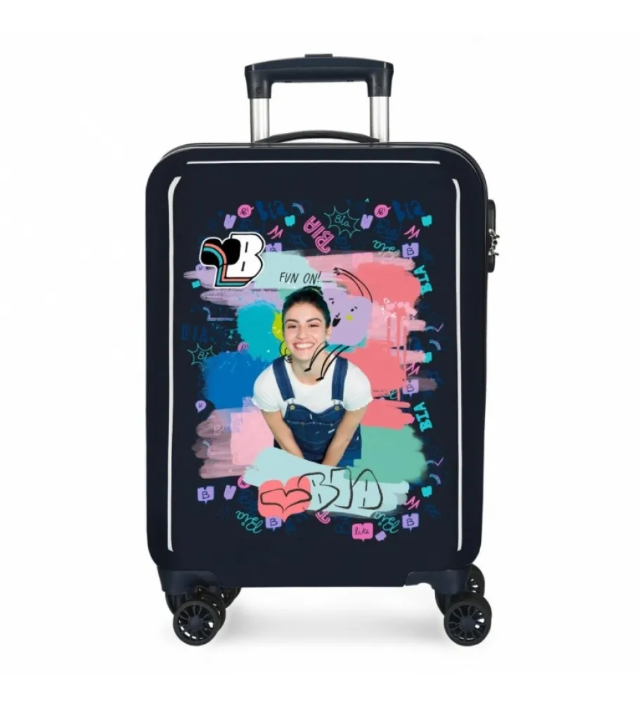 MALETA DE CABINA BIA JEANS RíGIDA AZUL 38X55X20CM