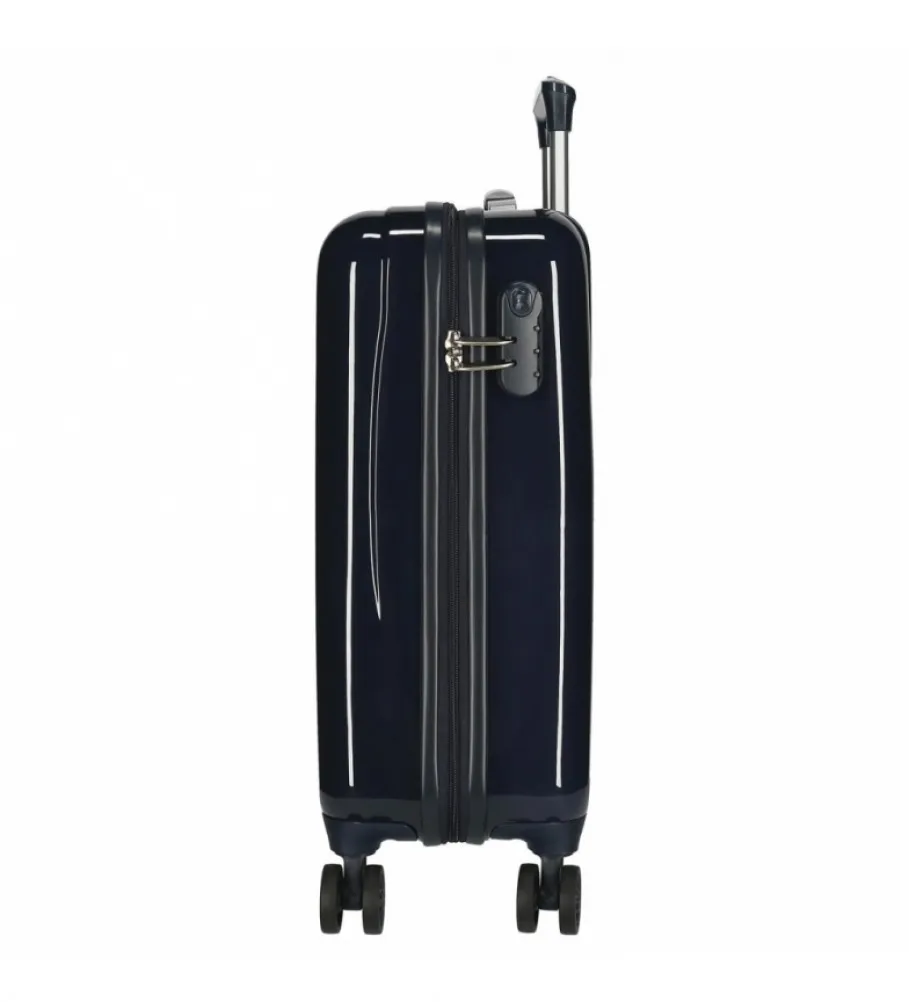 MALETA DE CABINA BIA JEANS RíGIDA AZUL 38X55X20CM