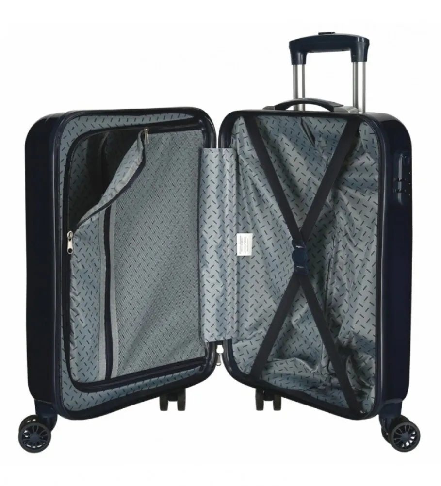 MALETA DE CABINA BIA JEANS RíGIDA AZUL 38X55X20CM