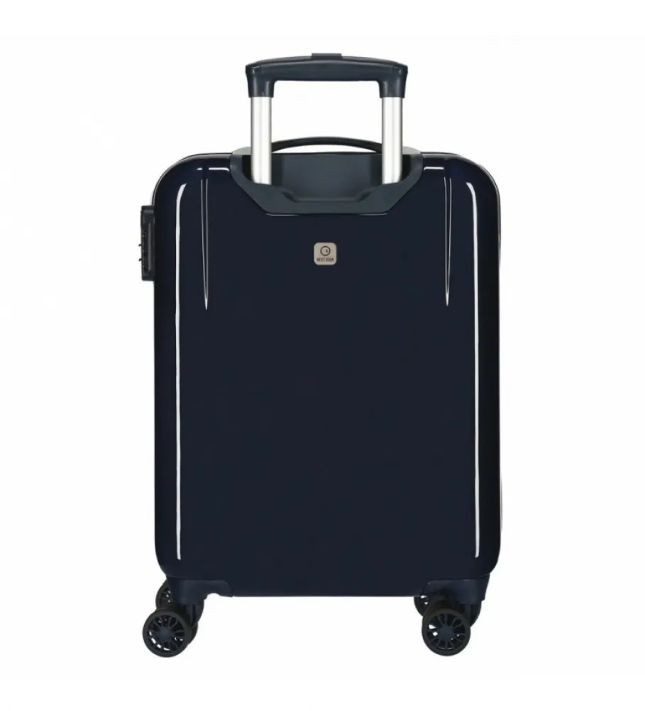 MALETA DE CABINA BIA JEANS RíGIDA AZUL 38X55X20CM