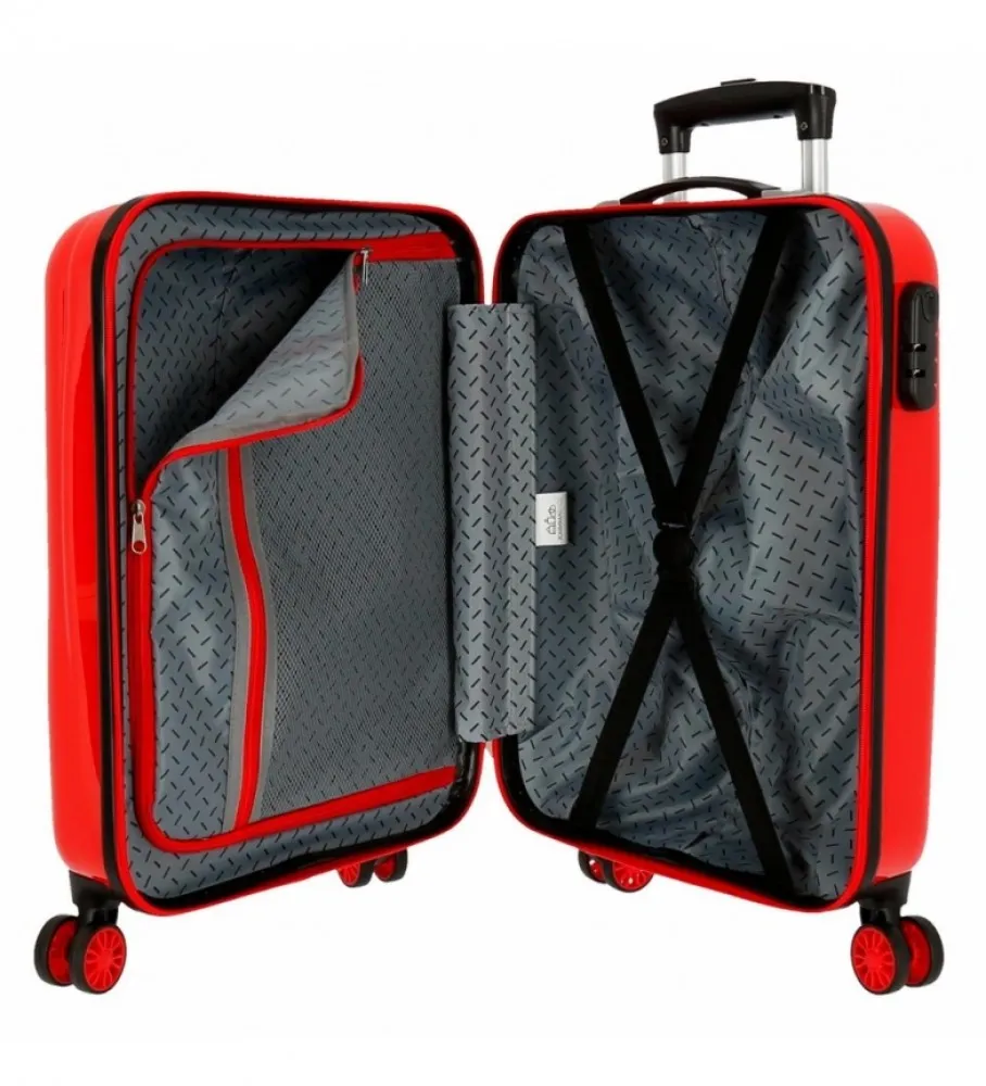 MALETA DE CABINA CARS SPEED TRAILS RíGIDA ROJO 38X55X20CM