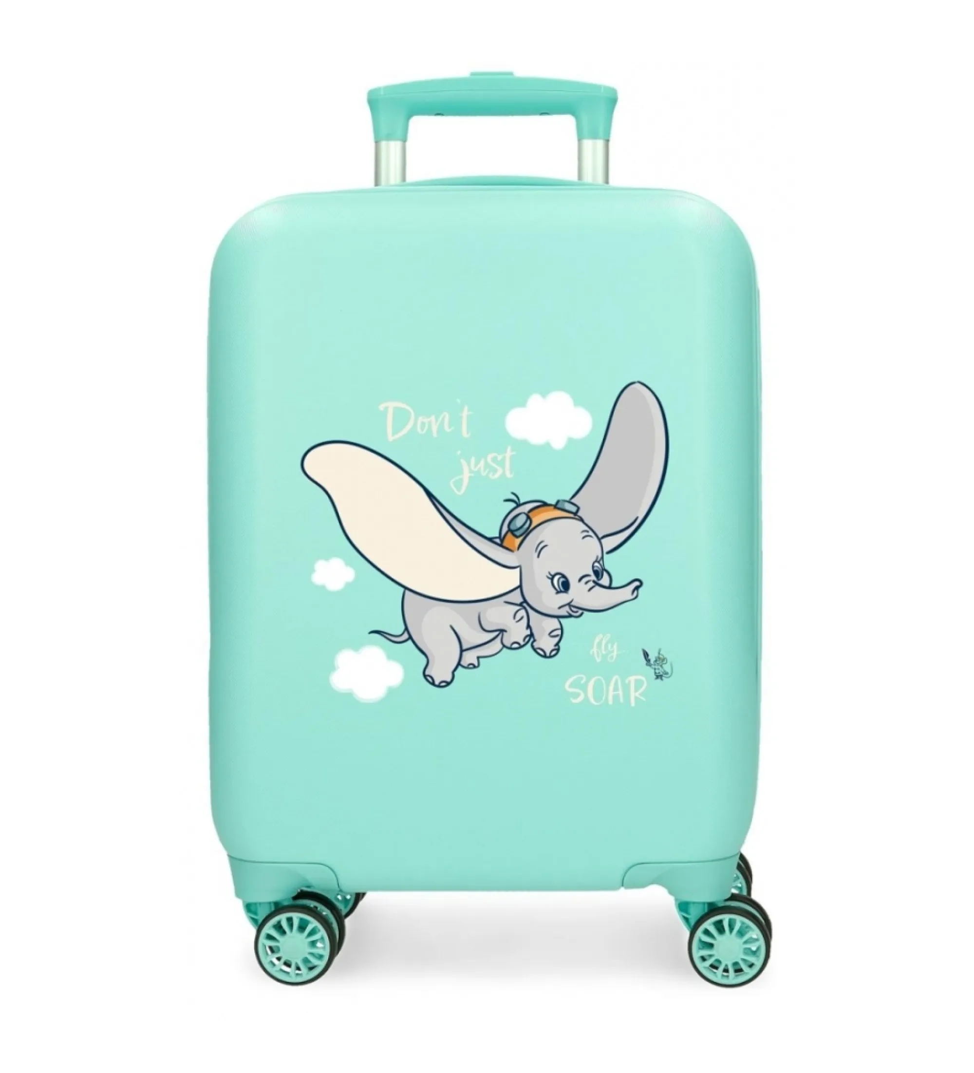 Maleta de cabina Dumbo Fly rígida 50 cm verde turquesa