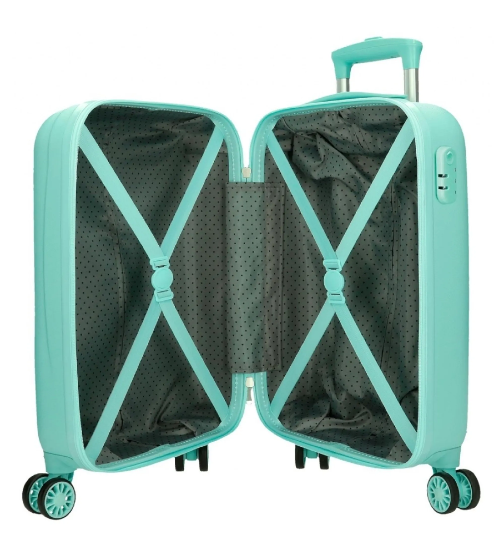 Maleta de cabina Dumbo Fly rígida 50 cm verde turquesa