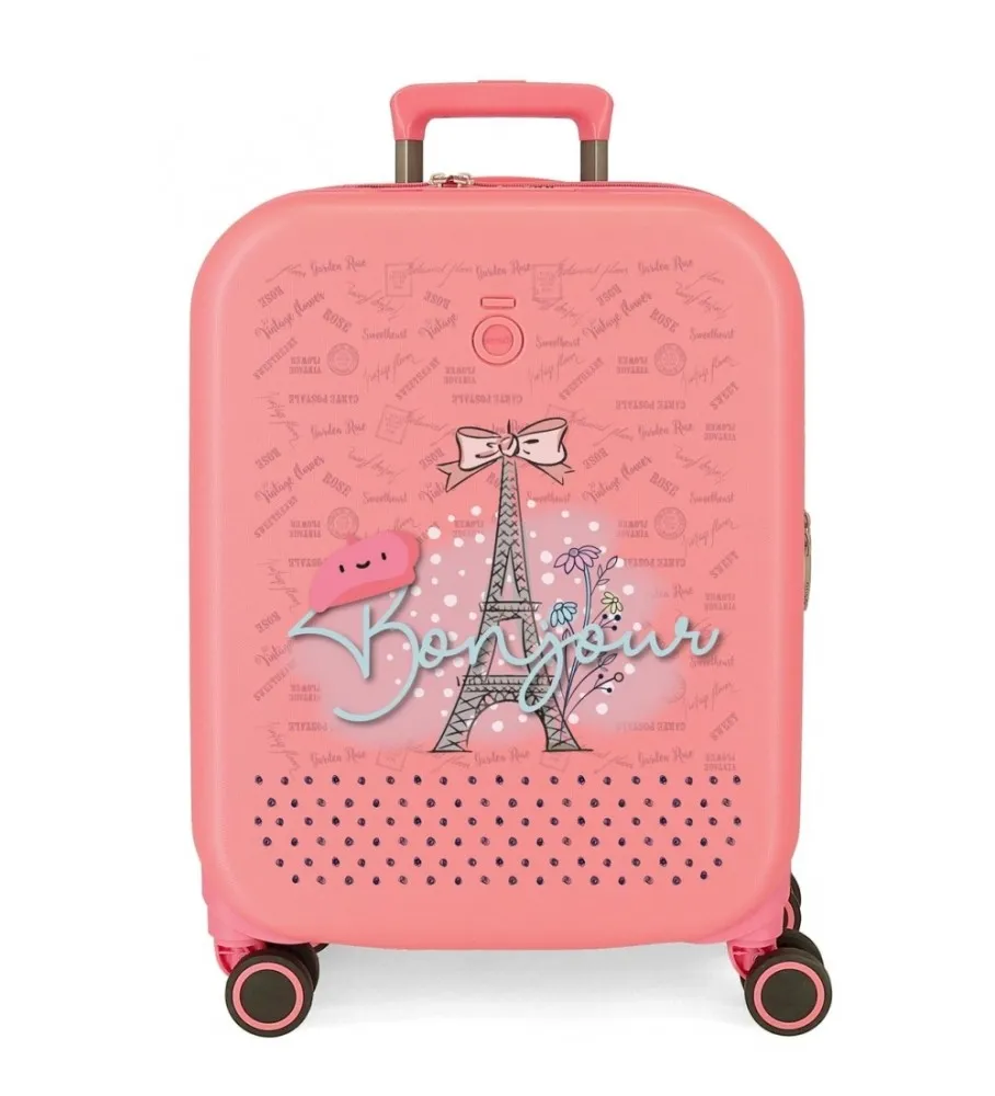 Maleta de cabina Enso Bonjour rígida 55cm coral