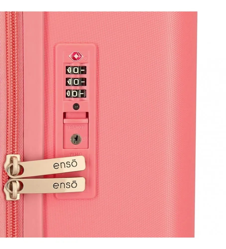 Maleta de cabina Enso Bonjour rígida 55cm coral