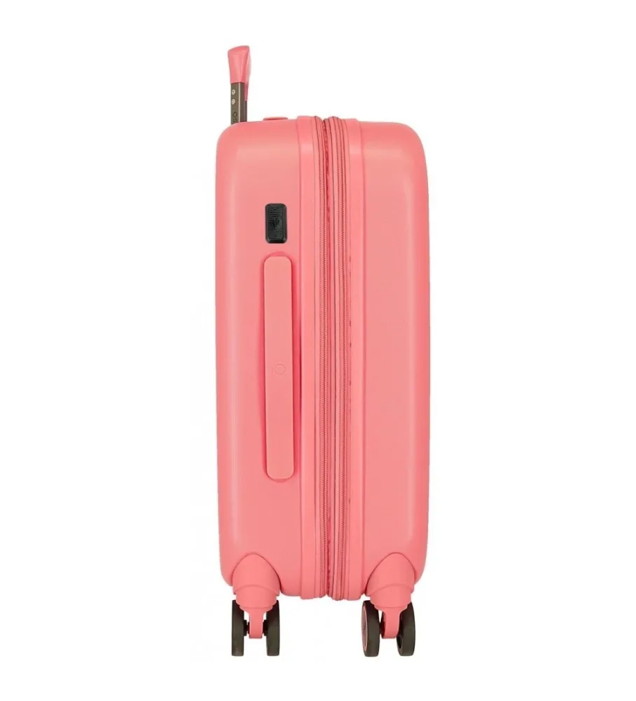 Maleta de cabina Enso Ciao Bella expandible rígida 55cm coral