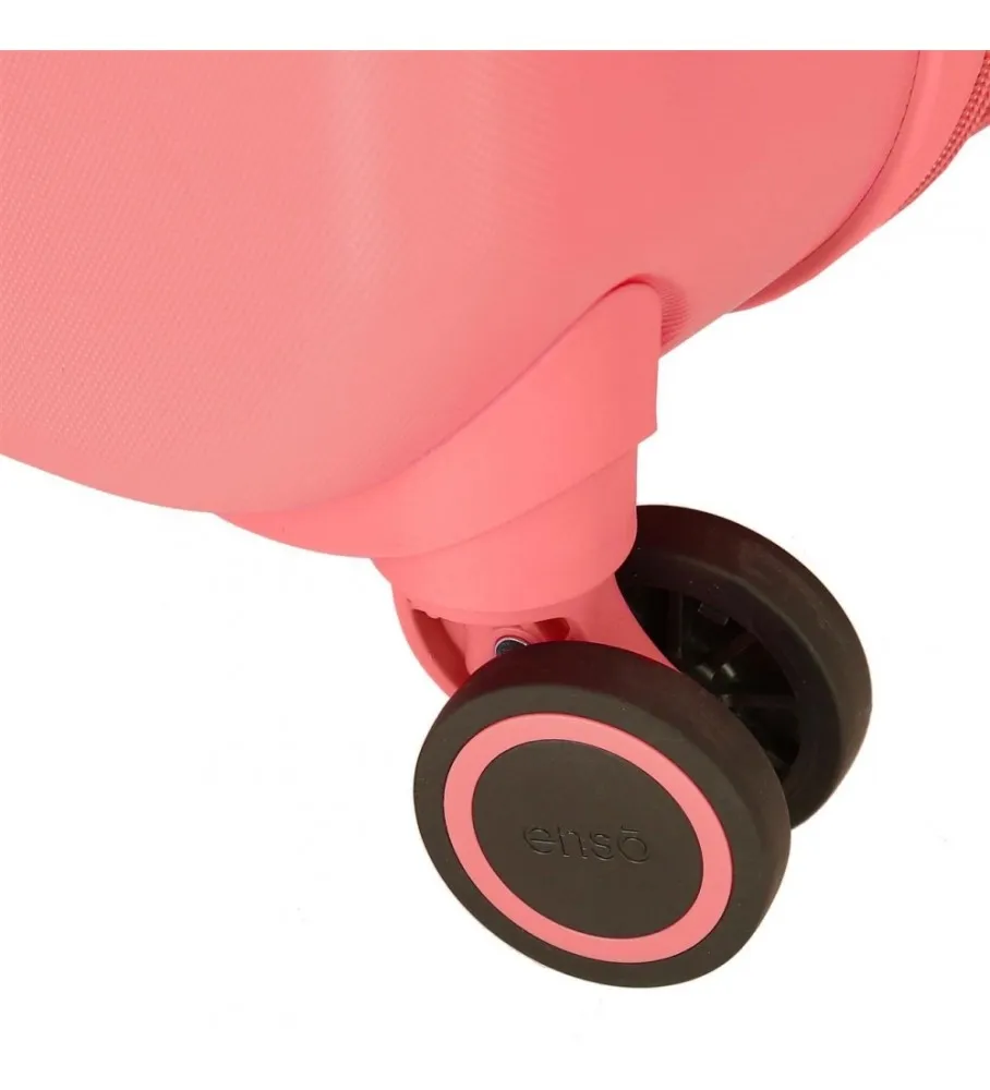 Maleta de cabina Enso Ciao Bella expandible rígida 55cm coral