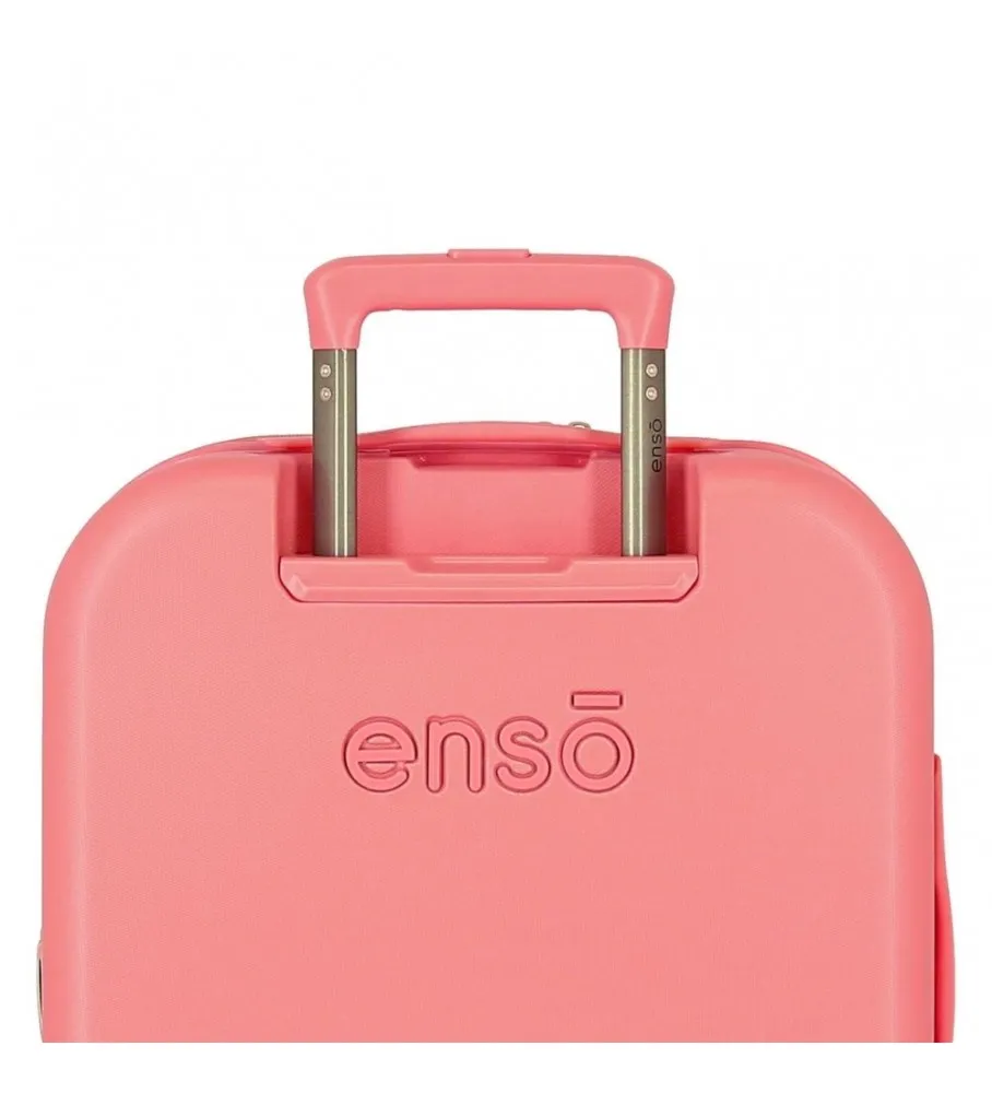 Maleta de cabina Enso Ciao Bella expandible rígida 55cm coral