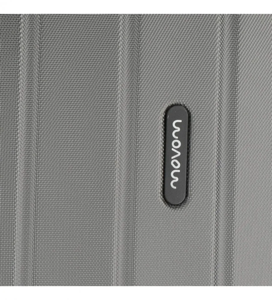 MALETA DE CABINA EXTENSIBLE RíGIDA MOVOM WOOD ANTRACITA 55X38,8X20CM