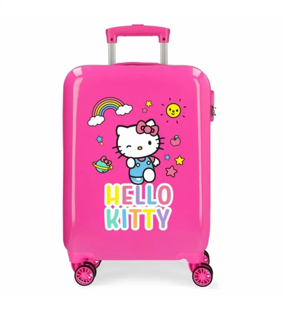 MALETA DE CABINA HELLO KITTY YOU ARE CUTE RíGIDA FUCSIA  38X55X20CM
