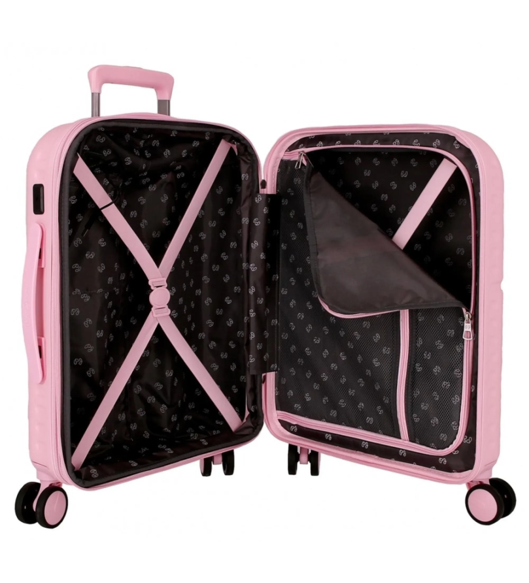 Maleta de cabina Highlight expandible rígida 55cm rosa