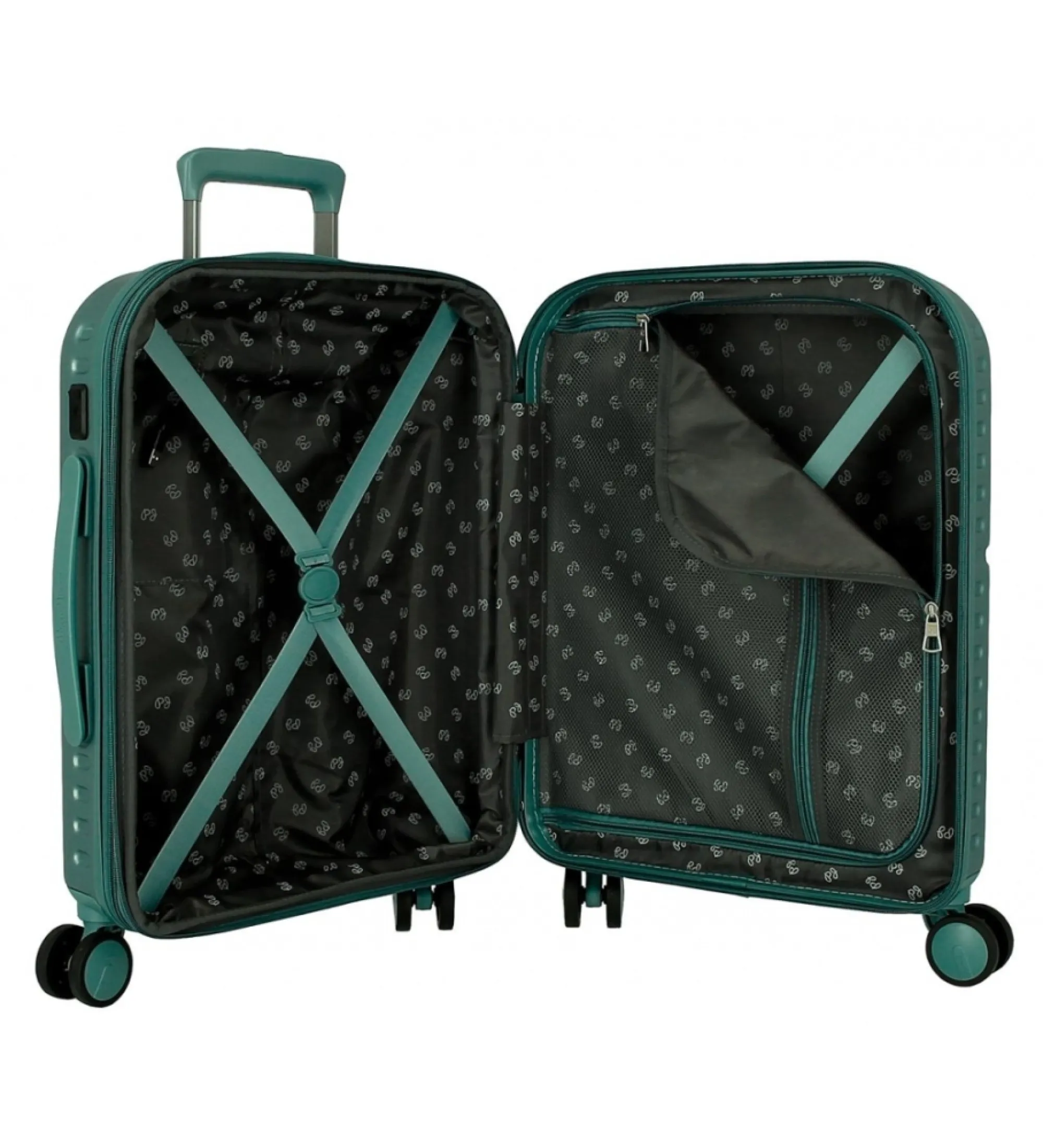 Maleta de cabina Highlight expandible rígida 55cm verde