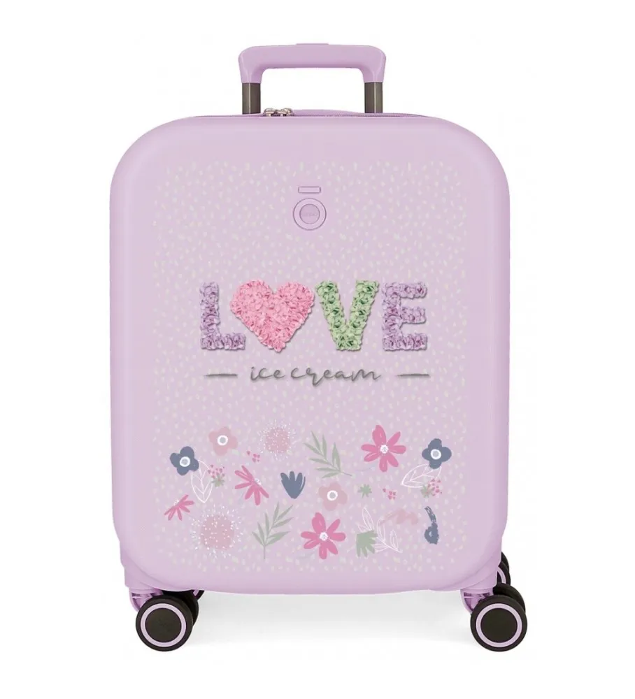 Maleta de cabina Love Ice Cream rí­gida 55cm lila