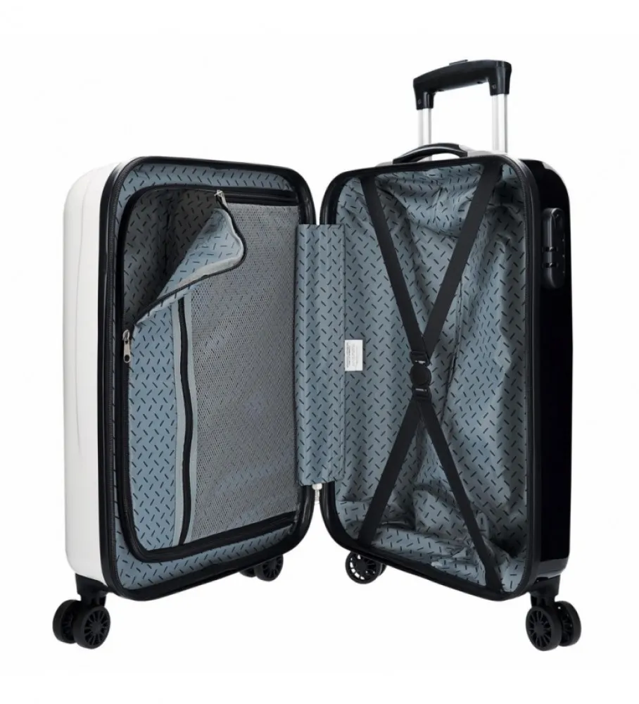 MALETA DE CABINA MICKEY Y MINNIE TRUE LOVE BLANCO 38X55X20CM