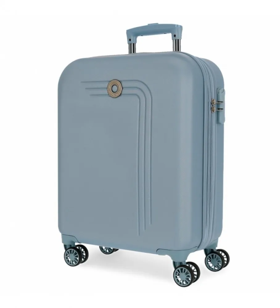 MALETA DE CABINA MOVOM RIGA EXPANDIBLE AZUL 40X55X20CM