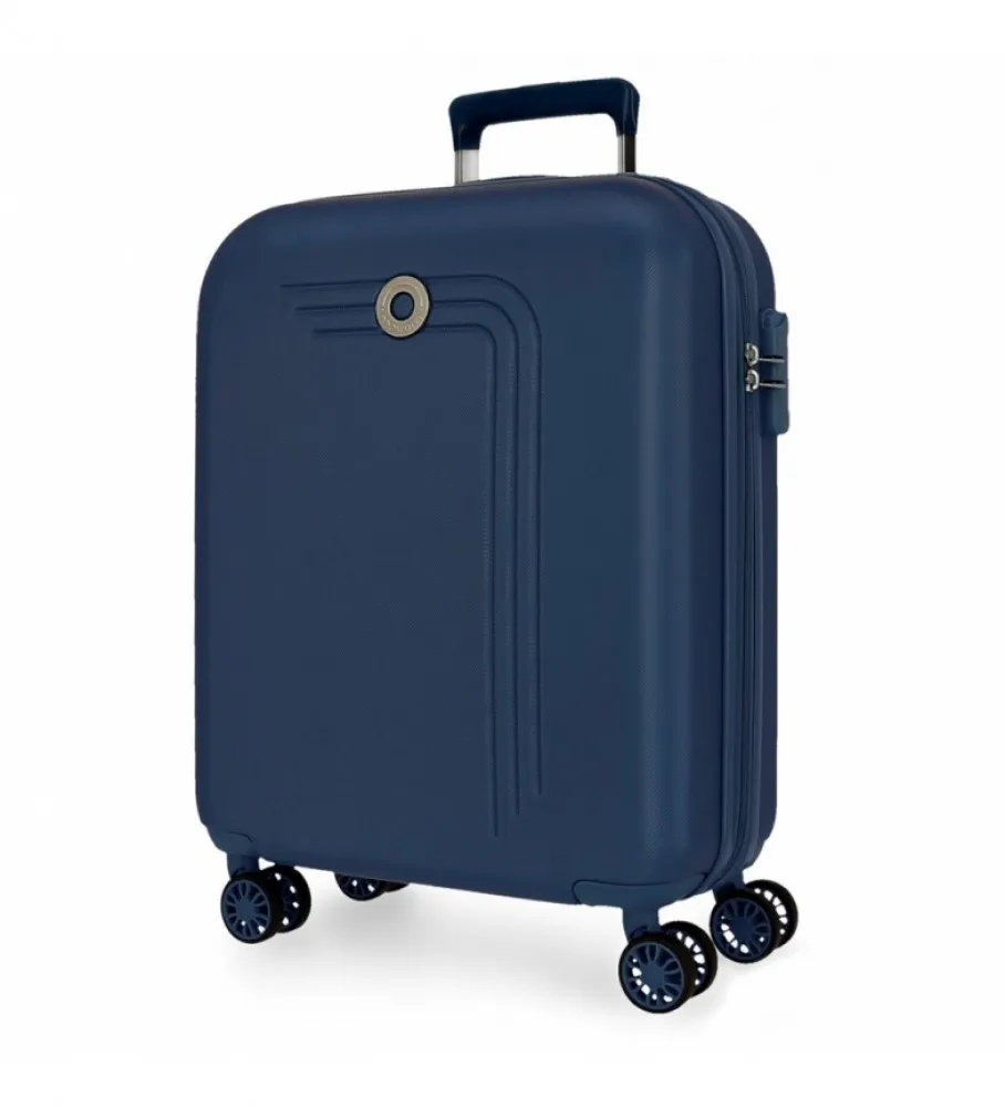 MALETA DE CABINA MOVOM RIGA RíGIDA 55CM AZUL MARINO 40X55X20CM