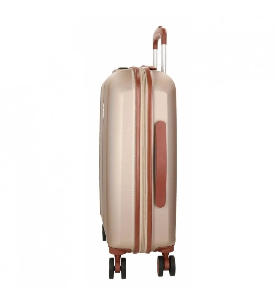 Maleta de cabina Ocuri champagne 55cm