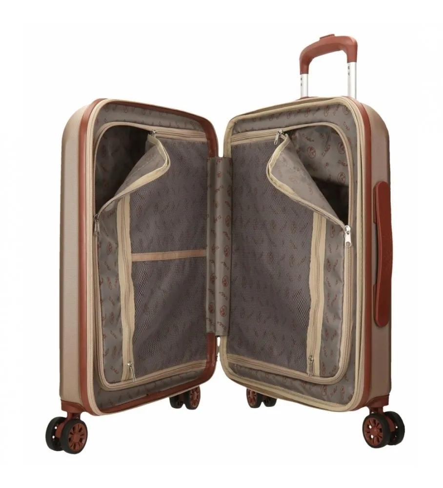 Maleta de cabina Ocuri champagne 55cm