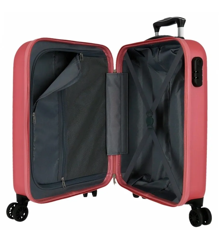 Maleta de Cabina Roll Road Camboya Rígida 55cm Rosa