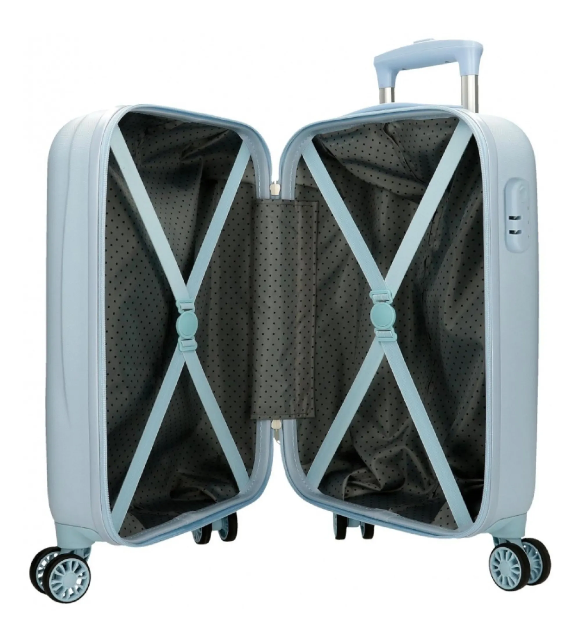Maleta de cabina Roll Road I am unicorn rígida 50 cm azul claro