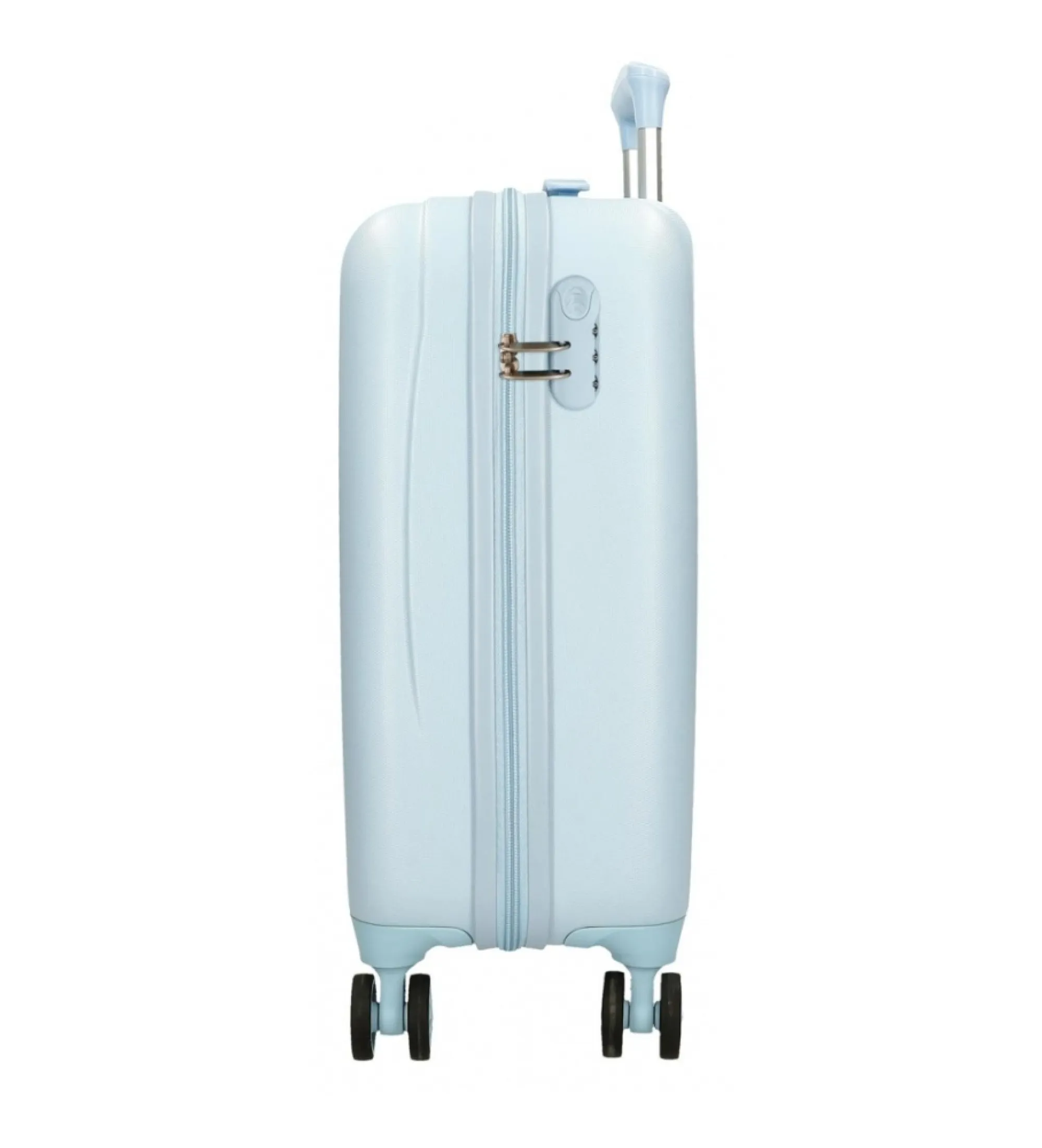 Maleta de cabina Roll Road I am unicorn rígida 50 cm azul claro