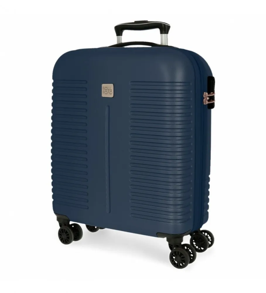 MALETA DE CABINA ROLL ROAD INDIA RíGIDA AZUL MARINO 40X55X20CM