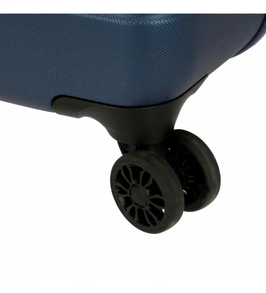 MALETA DE CABINA ROLL ROAD INDIA RíGIDA AZUL MARINO 40X55X20CM